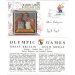 Olympic commemorative FDC The Olympic Games Barcelona 1992 medal collection signed by Sir Steve