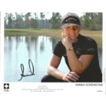 Golf Annika Sorenstam 10x8 signed colour photo of one of the greatest women golf players. Good