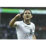 Football Frank Lampard 8x12 signed colour photo pictured playing for England. Good Condition. All