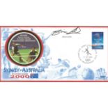 Olympic commemorative FDC Sydney Australia sporting glory 2000 signed by Simon Archer badminton