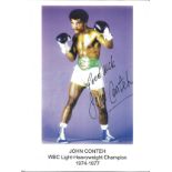 Boxing John Conteh Signed Boxing 8x12 Photo. Good Condition. All signed pieces come with a