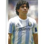 Football Diego Maradona 12x8 signed colour photo pictured playing for Argentina. Good Condition. All