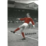 Football Paddy Crerand signed 12x8 colour enhanced photo pictured in action for Manchester United.