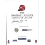 Football Gordon Banks Signed Football Legends Menu. Good Condition. All signed pieces come with a