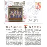 Olympic commemorative FDC The Olympic Games Barcelona 1992 medal collection signed by 4x400 relay