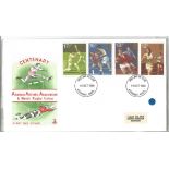 Amateur Athletic Association and Welsh Rugby Union Centenary FDC Double PM 10th Oct 1980