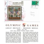 Olympic commemorative FDC The Olympic Games Barcelona 1992 medal collection signed by Simon Terry