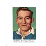 Football Legends Roy Bentley 8x5 signed colour vintage magazine cutting fixed to card. Roy Thomas