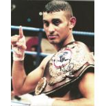 Boxing Naseem Hamed 10x8 signed colour magazine page. Naseem Hamed, commonly known as Prince