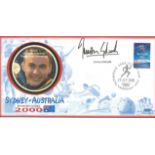 Olympic commemorative FDC Sydney Australia sporting glory 2000 signed by Jonathan Edwards