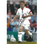 Football Michael Owen Signed England 8x12 Photo. Good Condition. All signed pieces come with a