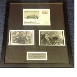 Motor Racing S. C. H Sammy Davis 17x15 overall mounted signature piece includes signed FDC PM