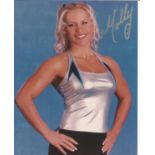 Wrestling Molly Holly Signed WWF Wrestling 8x10 Photo. Good Condition. All signed pieces come with a
