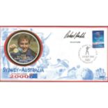 Olympic commemorative FDC Sydney Australia sporting glory 2000 signed by Richard Faulds shooting