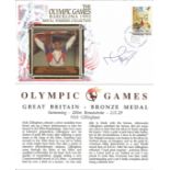 Olympic commemorative FDC The Olympic Games Barcelona 1992 medal winners collection signed by Nick