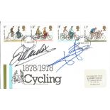 Cycling Eddy Merckx and Bernard Hinault signed FDC 1878/1978 Cycling PM 2ND August 1978 Stockport,