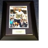 Football Luka Modri 21x14 approx framed and mounted signed colour photo pictured during his time