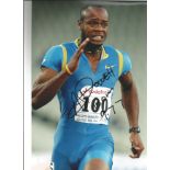 Athletics Asafa Powell Signed Athletics 8x12 Photo. Good Condition. All signed pieces come with a