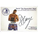 David Haye Signed Boxing Promo Photo. Good Condition. All signed pieces come with a Certificate of