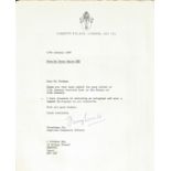 Terry Waite TLS typed signed letter dated 17/1/86. Good Condition. All signed pieces come with a