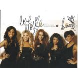 Music The Saturdays 10x8 colour photo signed by all five group members. Good Condition. All signed