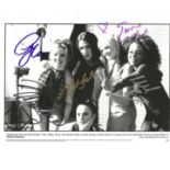 Spice Girls signed 10 x 8 b/w signed by all five, photo from Spice World movie. Good Condition.