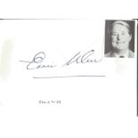 Ernie Wise signed album page. (27 November 1925 - 21 March 1999), known by his stage name Ernie