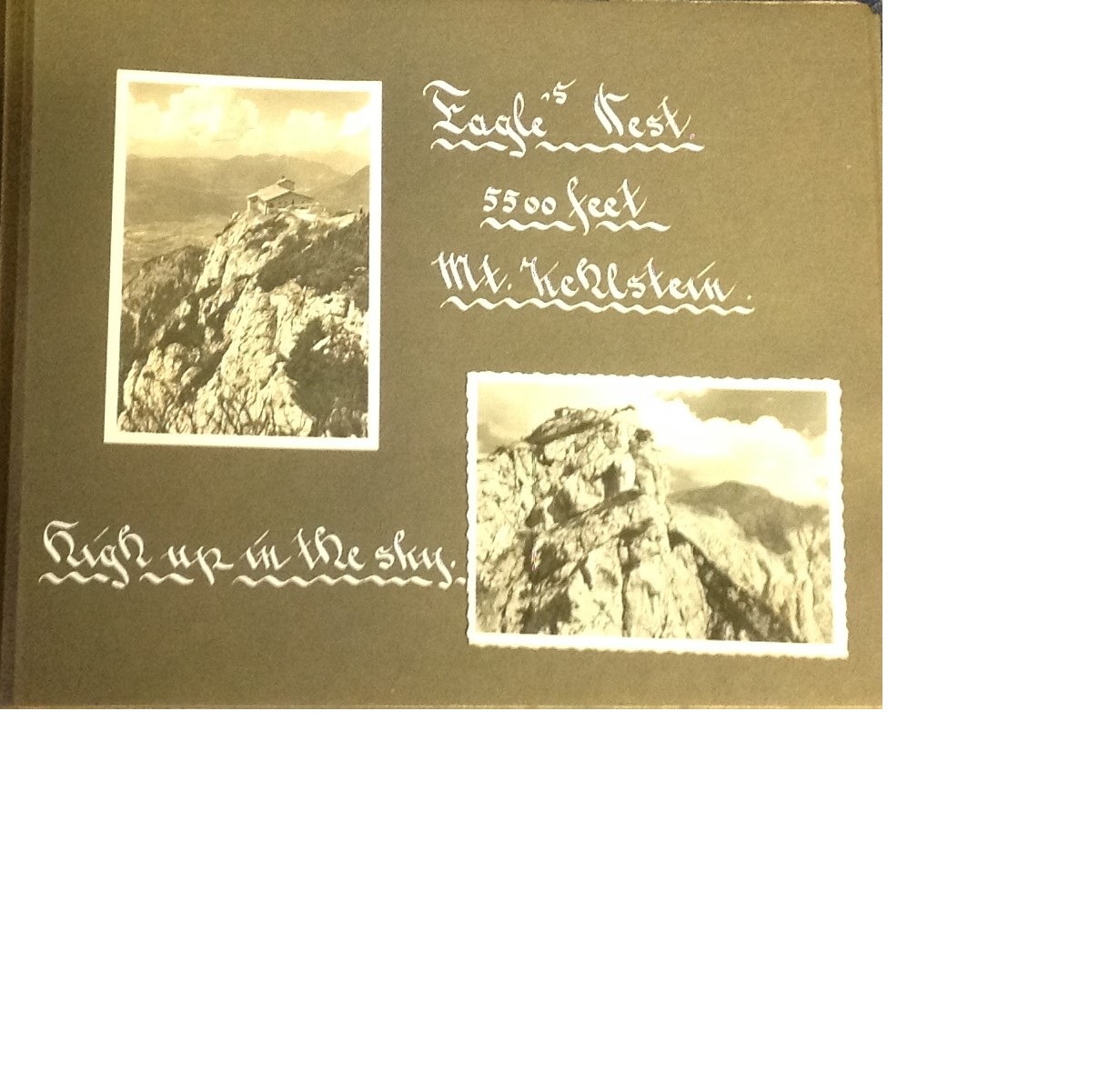 Eagles Nest Berchtesgaden and Top Brass WW2 original vintage photo album. Bound album containing - Image 10 of 13