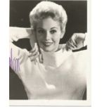 Kim Novak signed 5x4 b/w photo. Good Condition. All signed pieces come with a Certificate of