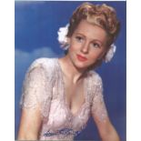 Movies Joan Fontaine 10x8 signed colour photo. Joan de Beauvoir de Havilland, known professionally