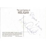 Charlie Dimmock and Tommy Boyd signed one on album page and on back of Gardens of Heligan