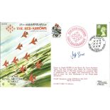 1989 Red Arrows pilot Sqn Ldr J Glover signed flown RAF cover comm. 1965 RAF Kemble display. Good