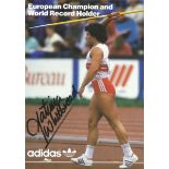 Fatima Whitbread signed 8x6 colour adidas promotional photo. Good Condition. All signed pieces