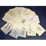 20 of Hollywood TV and Film signed white cards, James Mitchum, Sara Suzanne Browne, Gilles Chiasson,