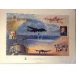 Dambuster World War Two Print titled Operation Chastise signed in pencil by the artist John Young