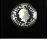 Waterloo Royal Mint £5 Silver Proof Coin in original presentation box with certificate. In 2015 to