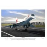 Concorde Pair of Matched Signed Limited Edition Prints Bannister and Lidiard. Concorde End of an Era