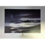 Dambuster World War Two print 24x17 titled Great Warrior a tribute to Dambuster Pilot Bill