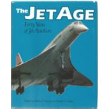 Frank Whittle and Hans Von Ohain signed The Jet Age hardback book dust cover slightly torn on back