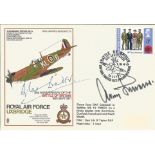 Grp Capt Douglas Bader DSO DFC, Gen Adolf Galland KC signed 1971 SC30 RAF Uxbridge Spitfire cover.