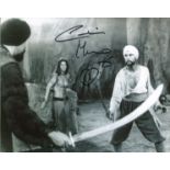 Caroline Munro. 8 x 10 inch Sinbad movie photo signed by actress Caroline Munro. Good Condition. All