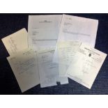 Assorted TLS typed signed letter and ALS signed collection. 7 items. Among them are Charlie Chester,