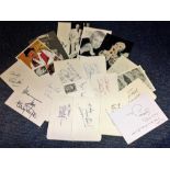Entertainment signed collection. 20 items. Mainly signed 6x4 cards. Some of names included are Jimmy