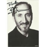 Pete Townshend signed 6x4 b/w photo. Good Condition. All signed pieces come with a Certificate of