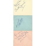 Crazy Gang signed album pages. Five autograph album pages signed including Bud Flanagan, Chesney