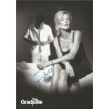 Jerry Hall signed 6x4 b/w postcard from The Graduate. Good Condition. All signed pieces come with