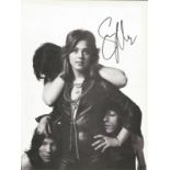 Suzi Quatro Singer Signed 8x12 Picture. Good Condition. All signed pieces come with a Certificate of