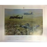 Dambuster World War Two print 24x30 titled Tribute to 617 Squadron Past and Present by the artist