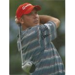 Rich Beem Signed Golf 6x8 Photo. Good Condition. All signed pieces come with a Certificate of