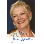 Judi Dench signed 6x4 colour photo. Dedicated. Good Condition. All signed pieces come with a